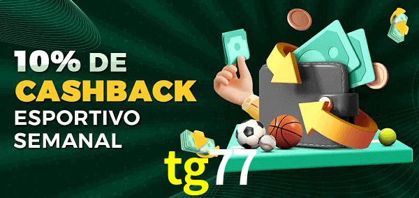 10% de bônus de cashback na tg77
