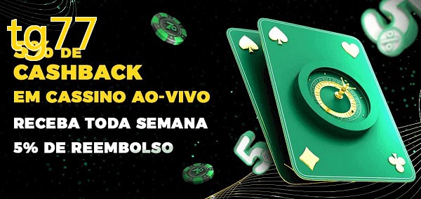 Promoções do cassino ao Vivo tg77